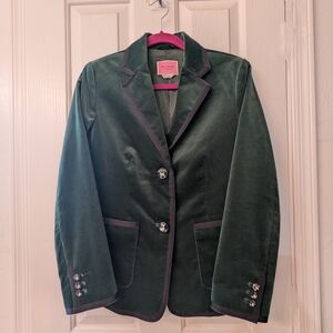 Kate Spade Green Velvet Women's Blazer